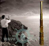 20_Inch Brass Victorian Marine Telescope London 1915 | with Wood Box Vintage - WoodenTwist